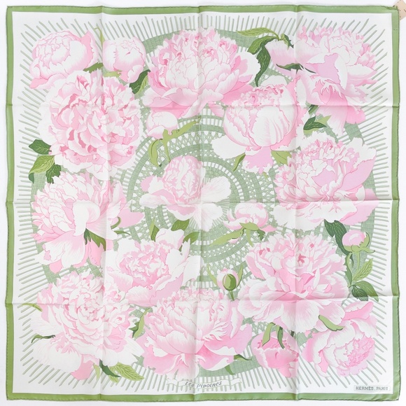 NWT Vintage Hermès Carré 90 "Les Pivoines" 7